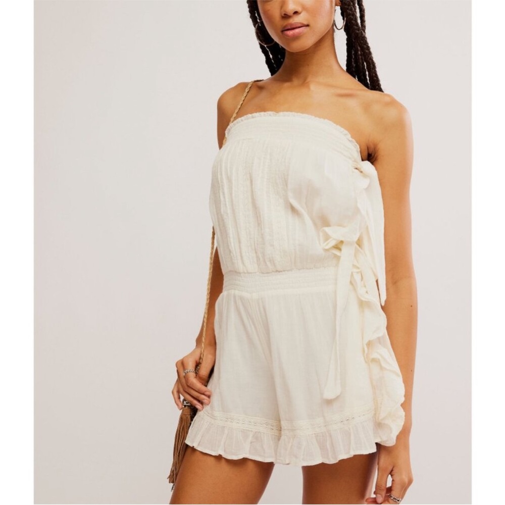 Free People White Strapless Romper - Picture 2 of 4